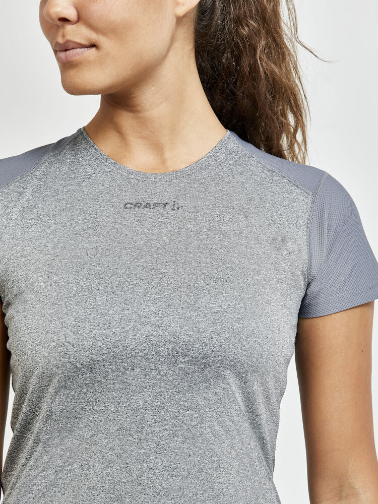 ADV Essence SS Slim Tee W Dk Grey Melange