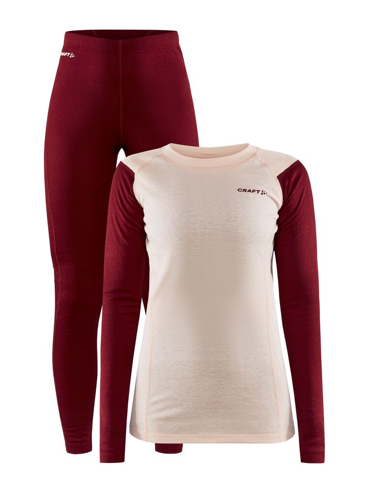 Core Warm Baselayer Set W Rhubarb-gum XS