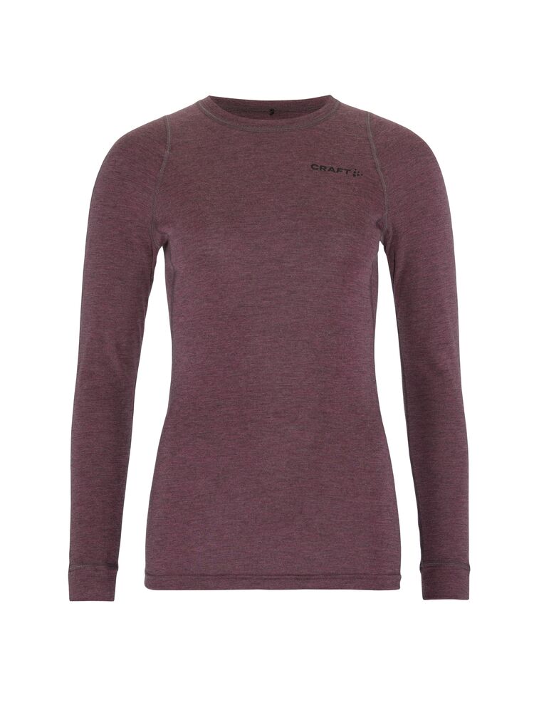 Core Wool Merino Set W Rouge Melange XS