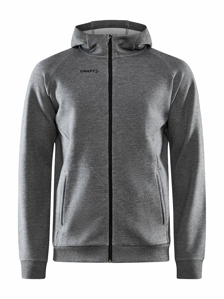 Core Soul Full Zip Hood M Dk Grey Melange XS