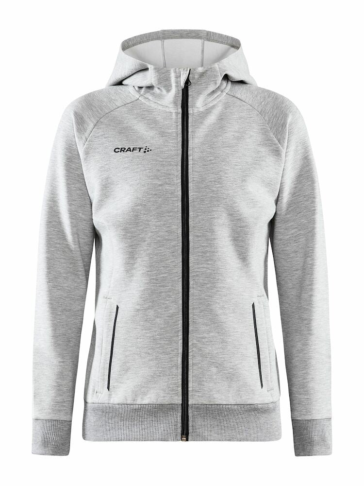 Core Soul Full Zip Hood W Grey Melange XS
