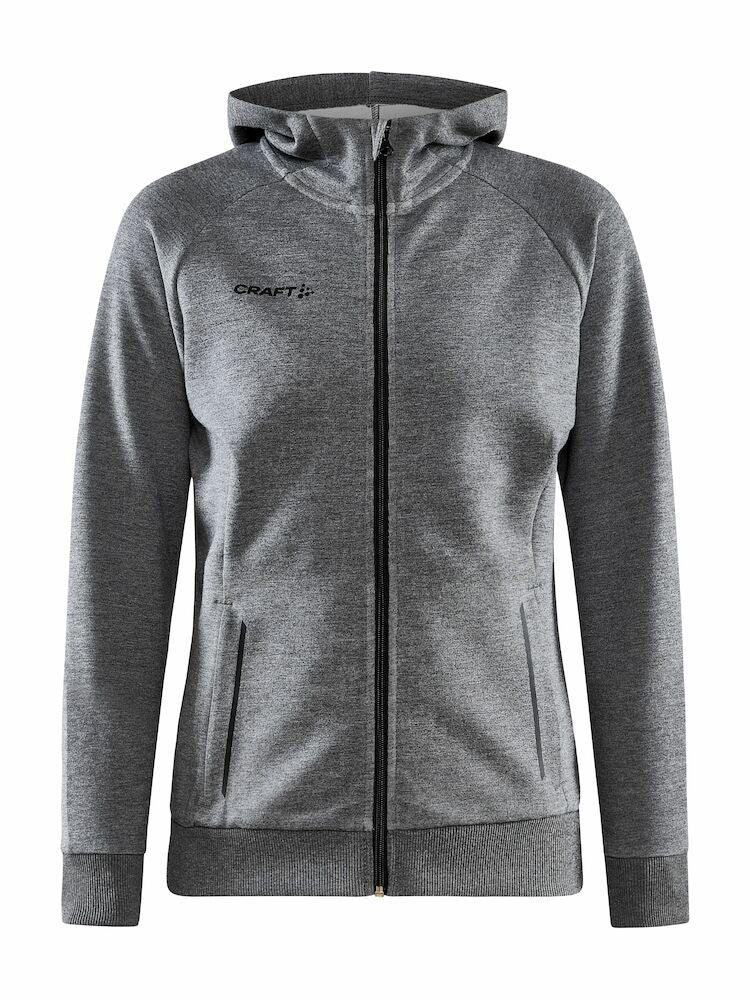 Core Soul Full Zip Hood W Dk Grey Melange XS