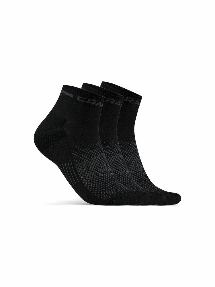 Core Dry Mid Sock 3-pack Black 34/36