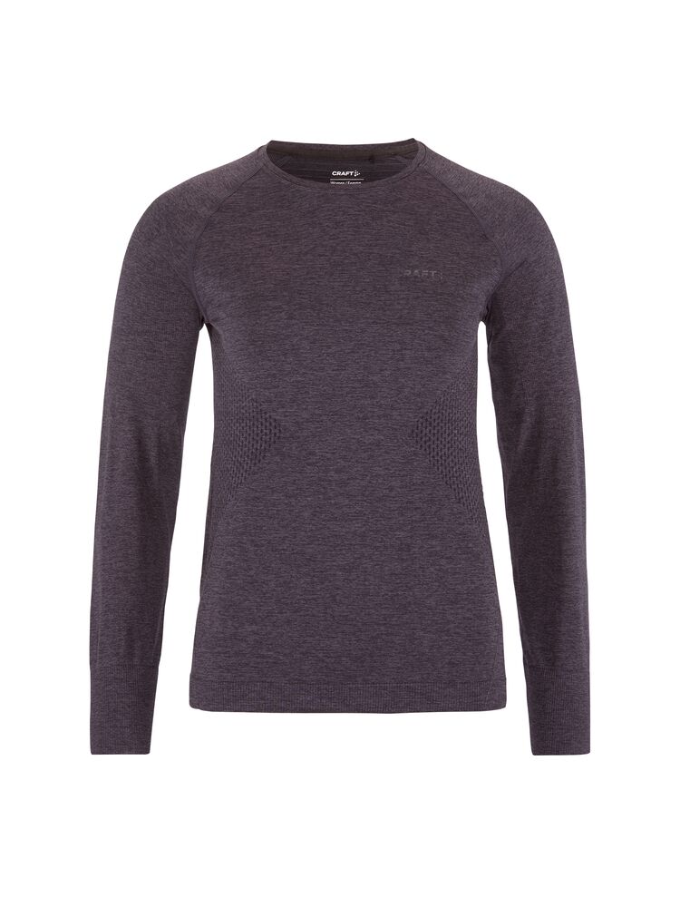 Core Dry Active Comfort Ls W Dk Plum XS