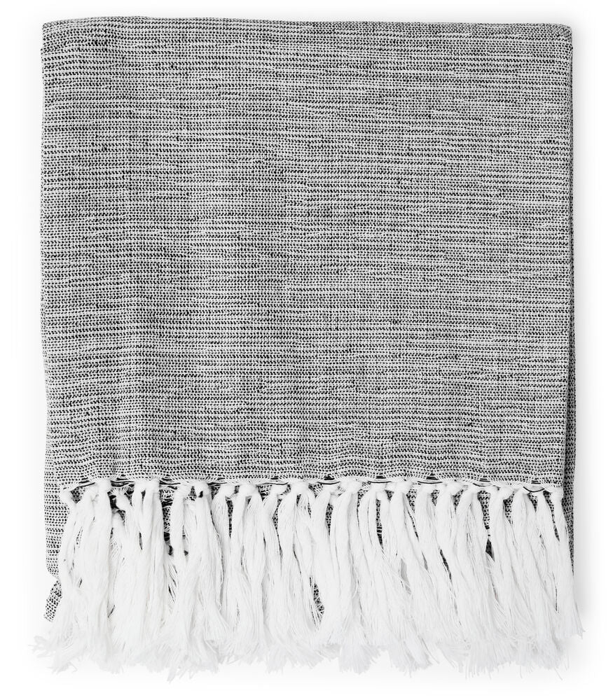 Beach Towel Hamam Recycled 90x150 cm Black 0