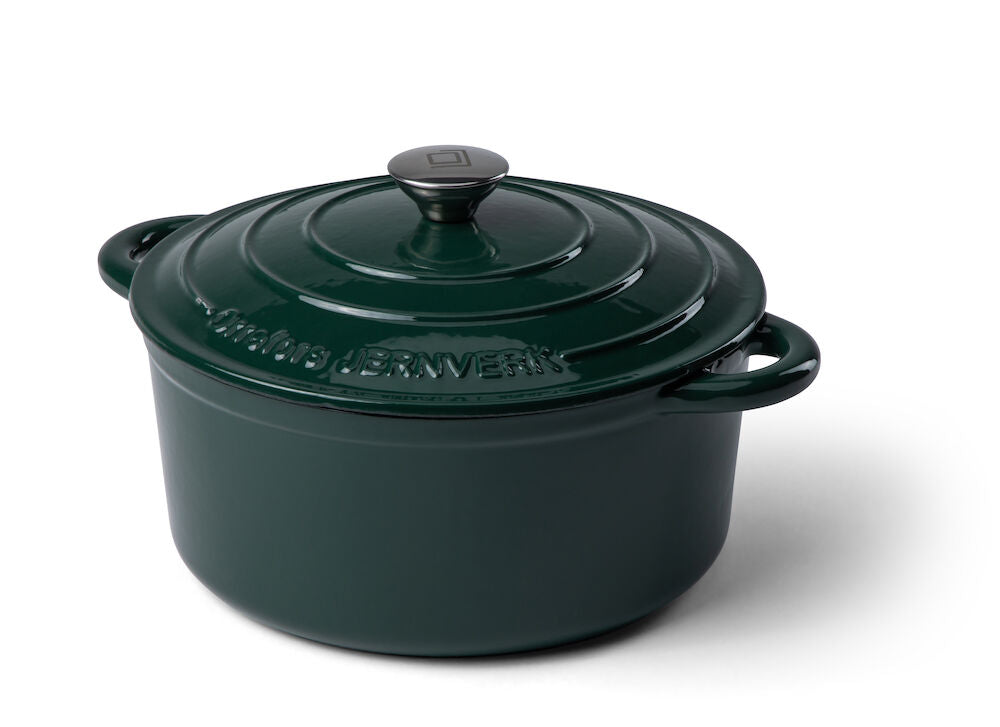 OJ Cast Iron Pot 5 litre Dark Green 0