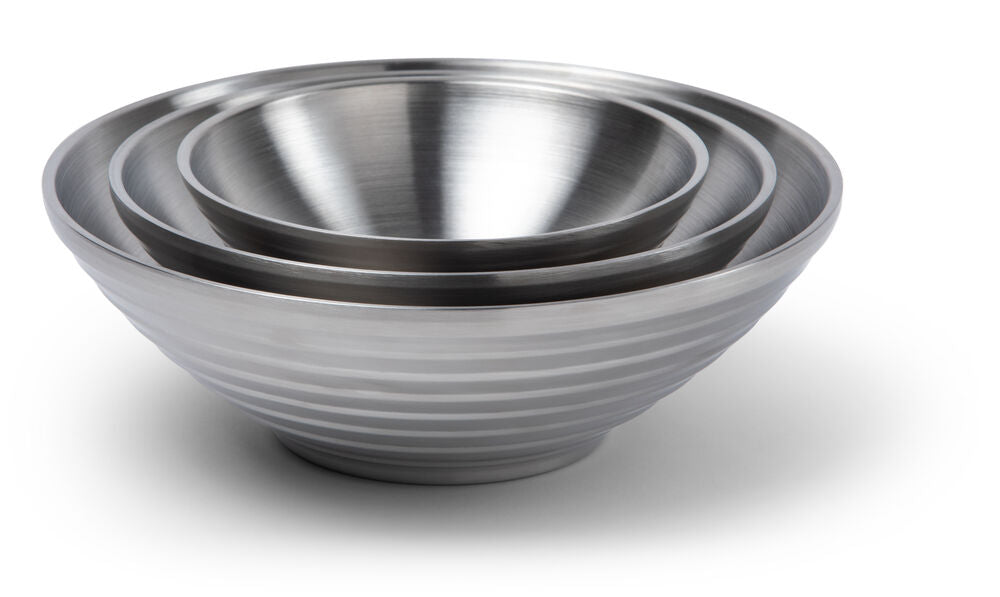 Skål Stainless Dobbeltvegg 3-pk.