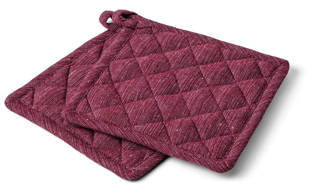 KL 2-pack Potholder Wine Red One size
