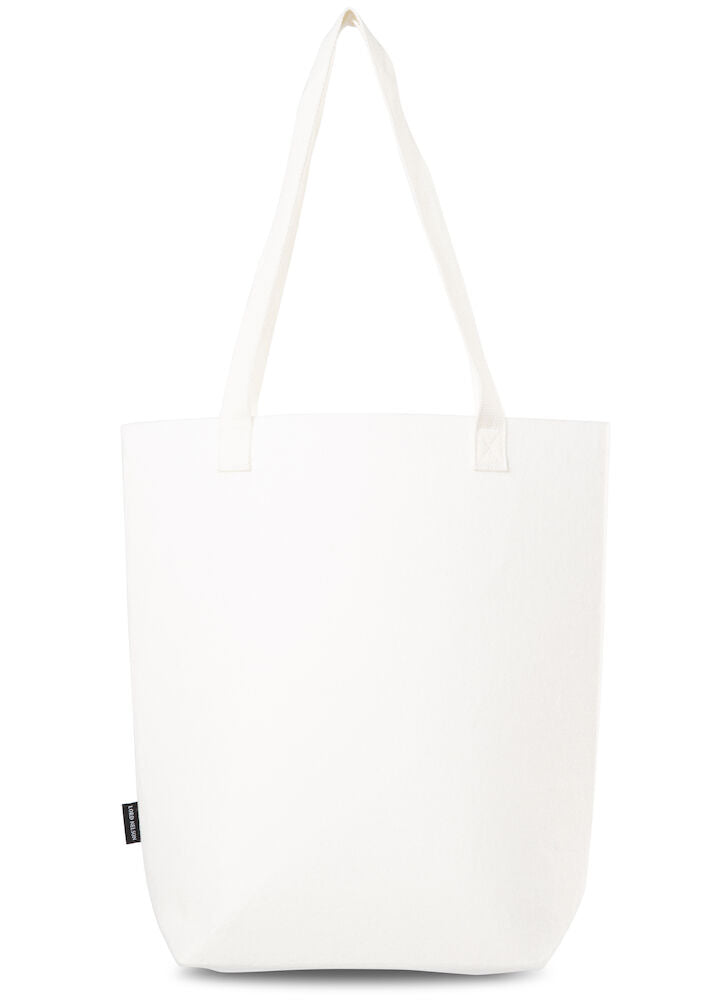 LN Felt tote Bag w wide bottom 12 L White One size