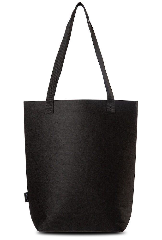 LN Felt tote Bag w wide bottom 12 L Black One size
