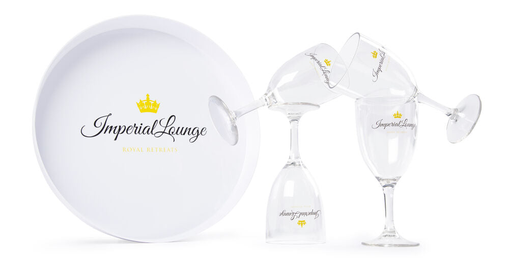 LN 4-pack Glass with Tray Transparent One size
