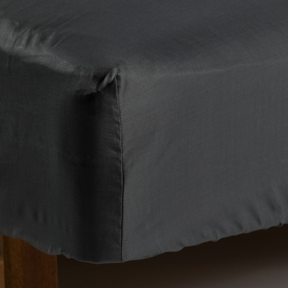 KL Pull On Sheet Lyocell Dark Grey 90x200