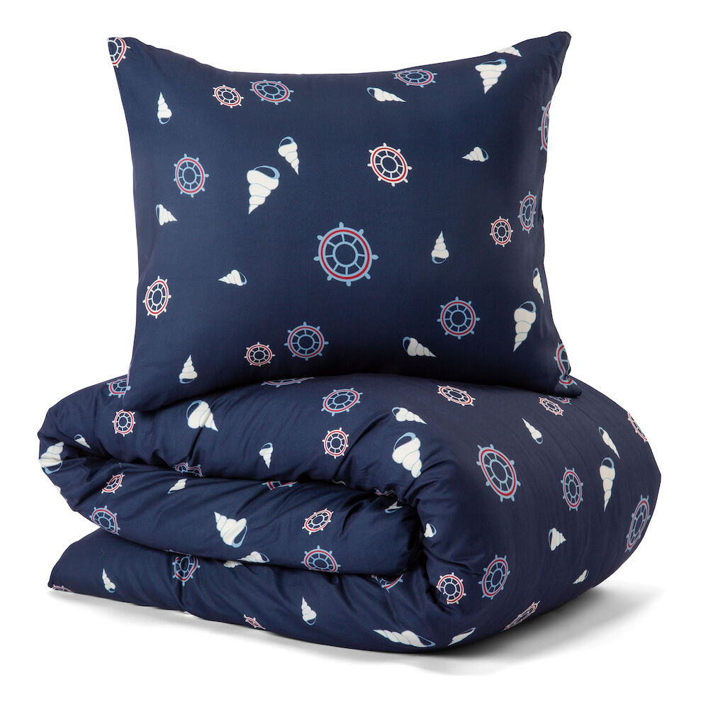 Bed Set Jorehed Micro Fibre Navy 150x210CM