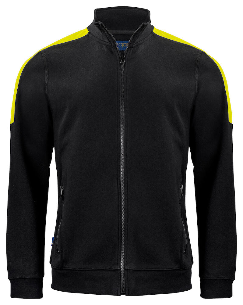 2129 Sweatshirt FZ Black/HV Yel XS