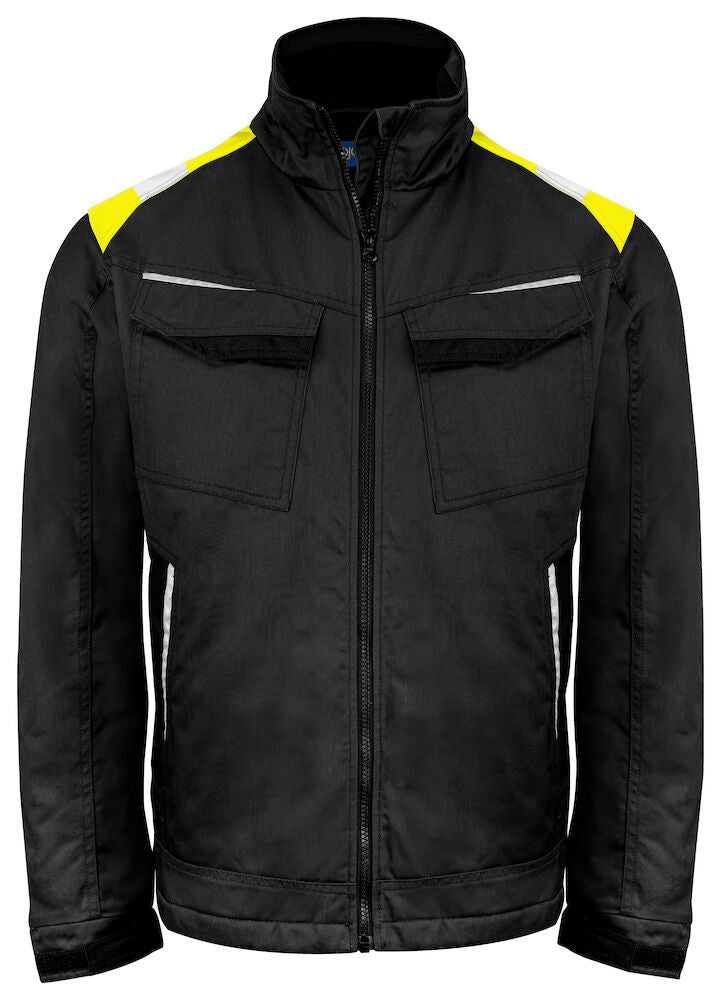 5428 Padded Jacket Black/HV Yel XS