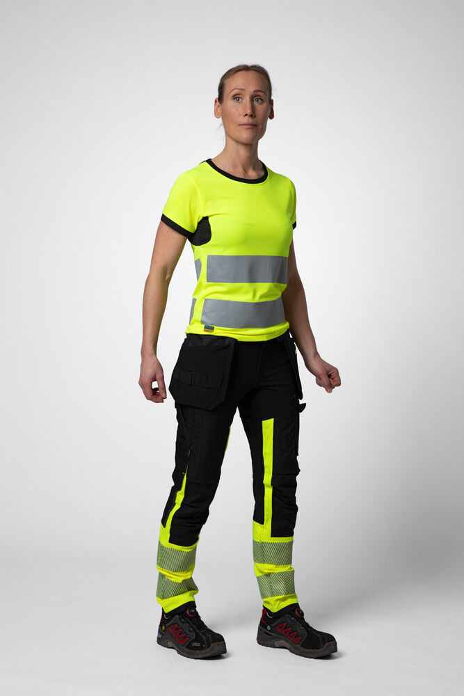 6012 T-skjorte Dame EN ISO 20471 Kl 2/1