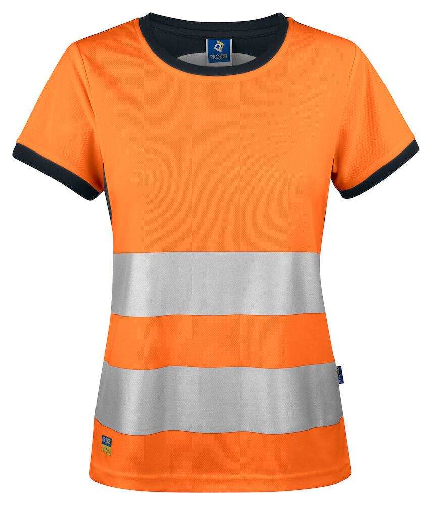 6012 T-Shirt Hi-Vis Women Orange/Black XS
