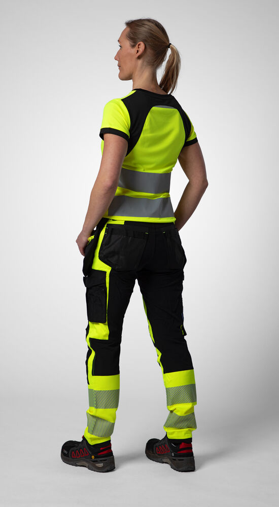 6012 T-skjorte Dame EN ISO 20471 Kl 2/1