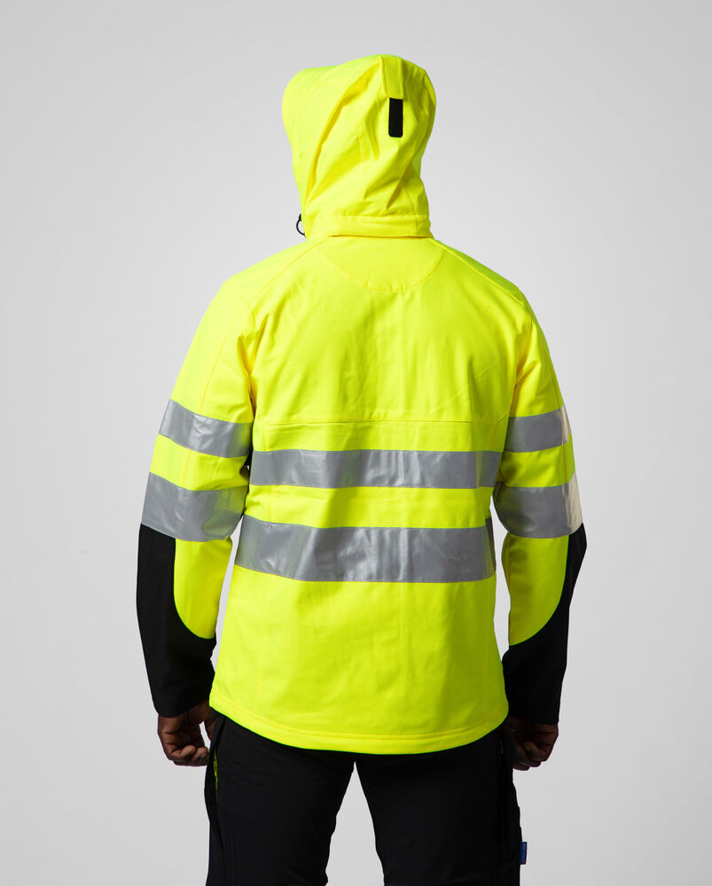 6419 Softshelljakke EN ISO 20471 Kl 3/2