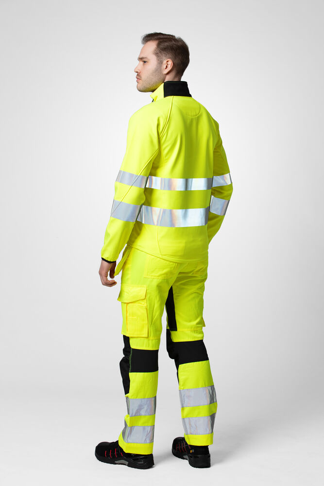 6432 Softshelljakke EN ISO 20471 Kl 3/2