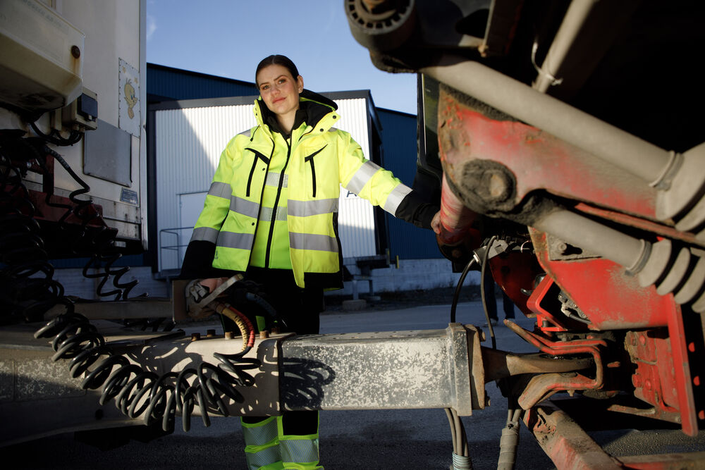 6543 Håndverksbukse Stretch Dame EN ISO 20471 Klasse 1