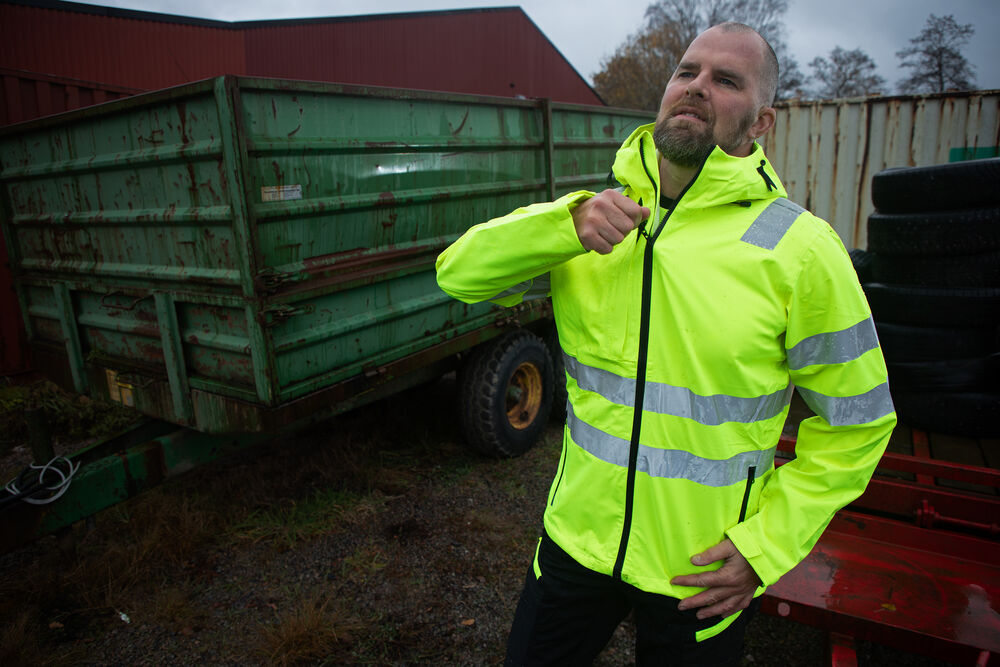 6450 Regnjakke EN ISO 20471 Kl 3/2