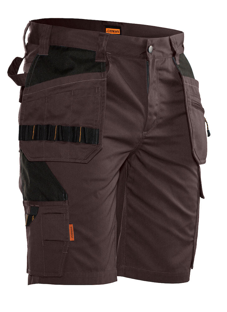 Poly Cotton Shorts Brown/Black C42