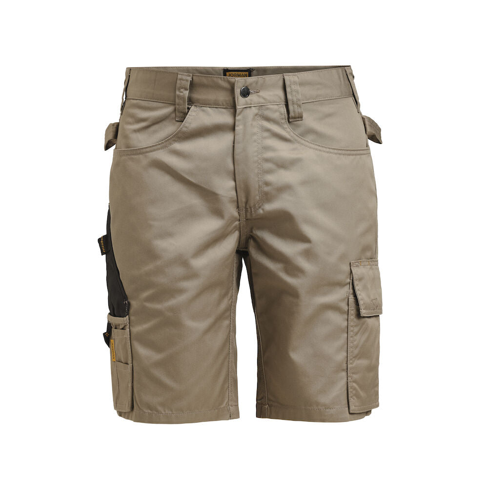 Poly cotton Shorts Khaki/Black C42