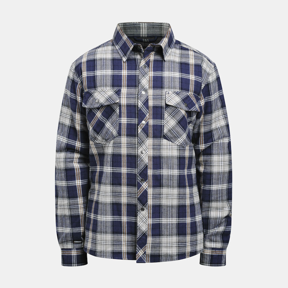 Worker Shirt w/padding Navy/Grey S