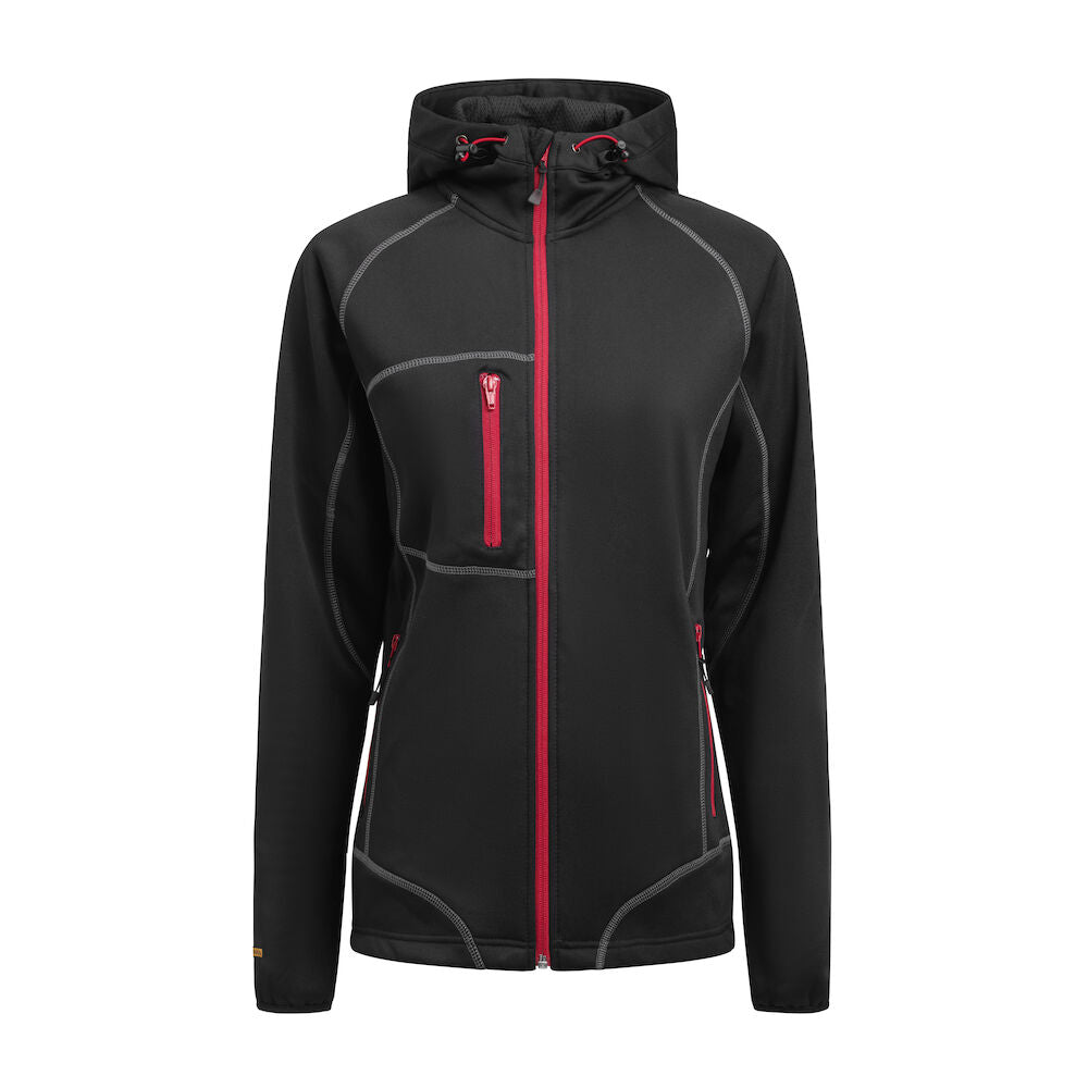 Ladies Hoodie Black/Red S