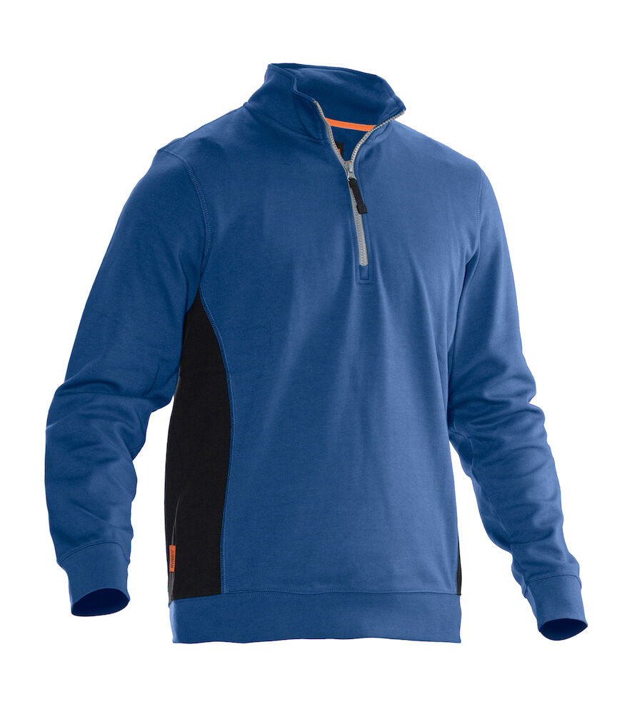 Sweatshirt 1/2 Zip Sky Blue/Bla XS