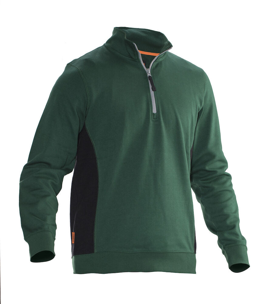 Sweatshirt 1/2 Zip Forest Green XS