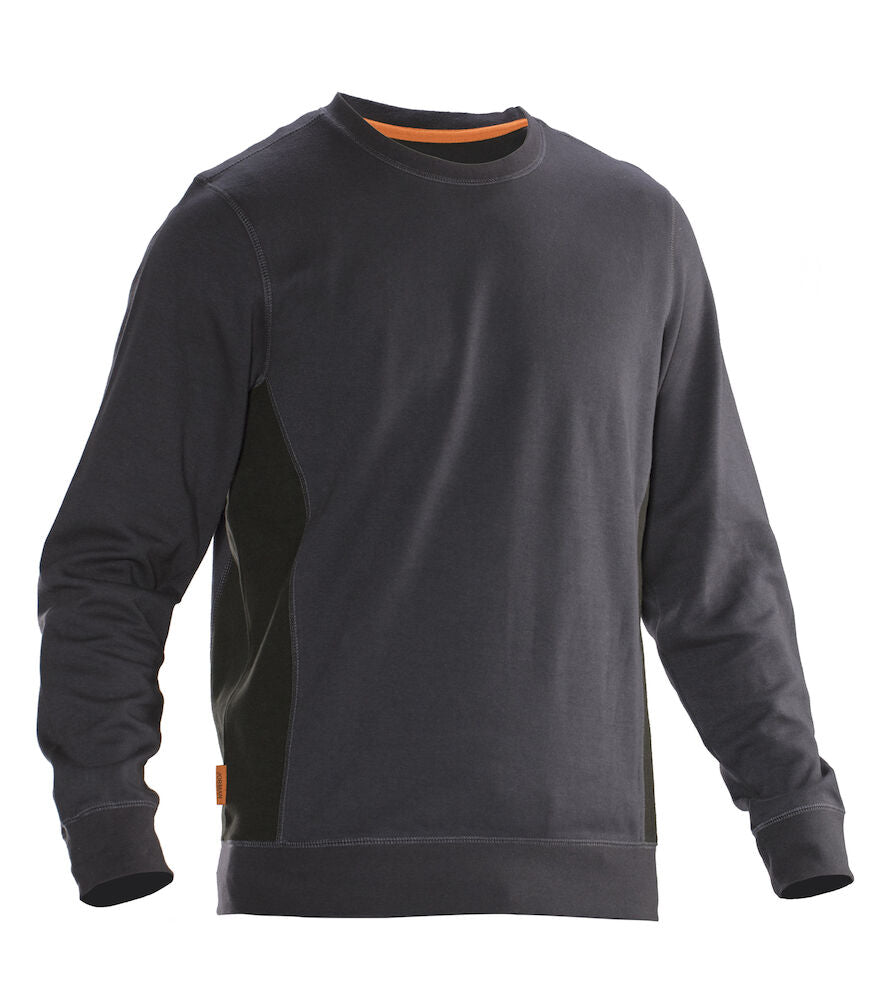Sweatshirt Roundneck Dark Grey/Bl XXS