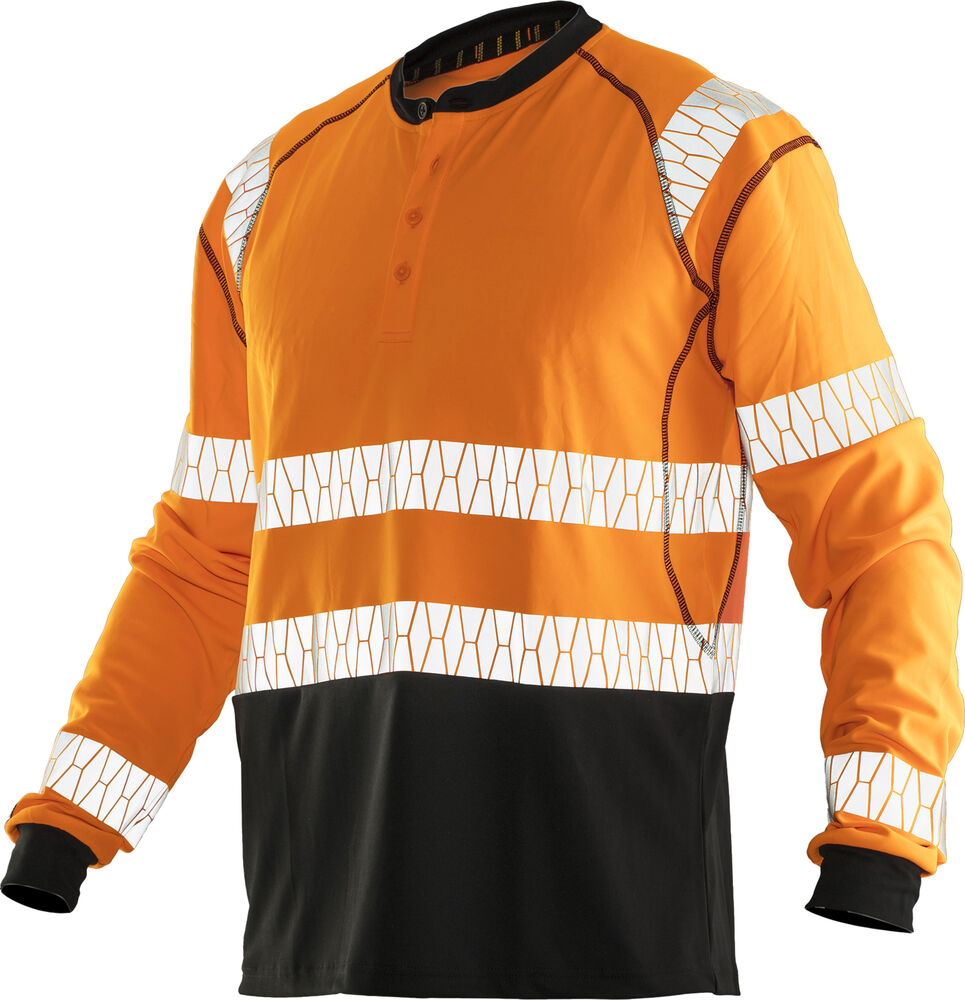 HV T-Skjorte L/S UV Orange/Black XS