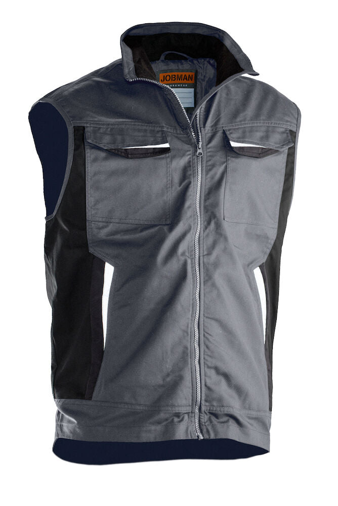 Poly Cotton Vest Dark Grey XS
