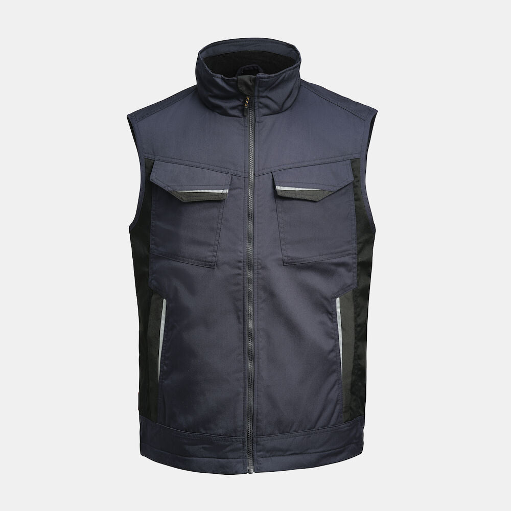 Poly Cotton Padded Vest Navy XS