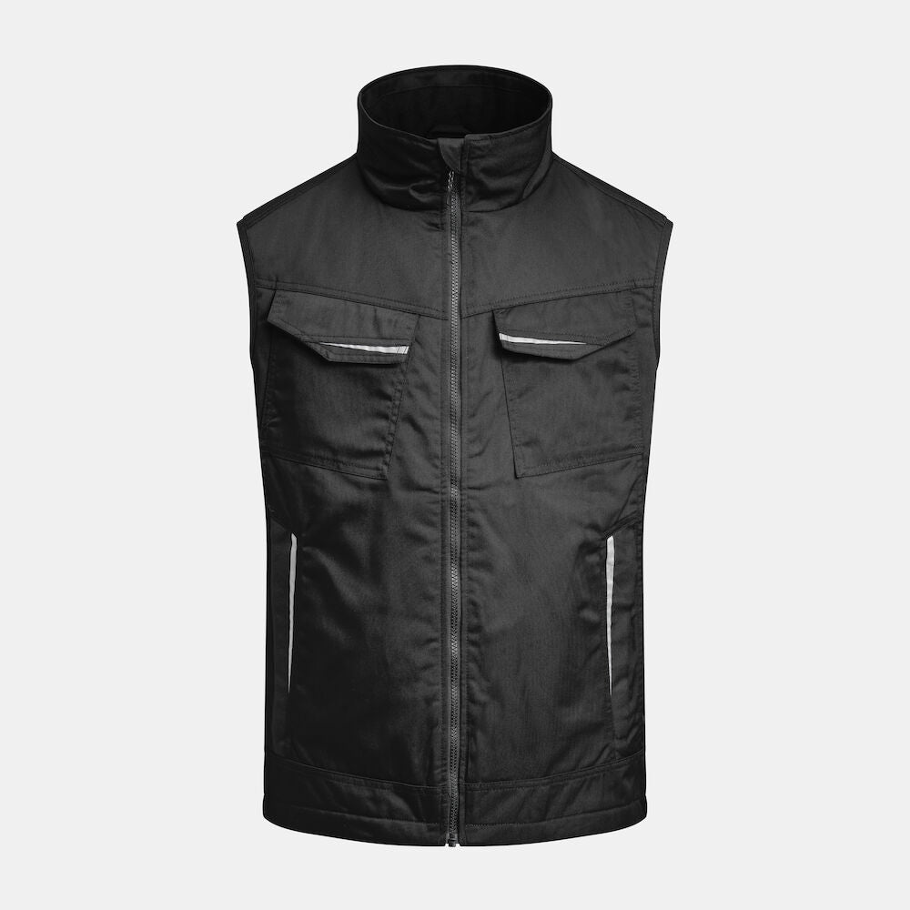 Poly Cotton Padded Vest Black XS