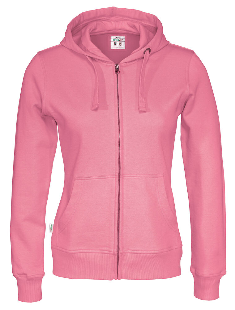 Full Zip Hood Lady (GOTS) Pink XS