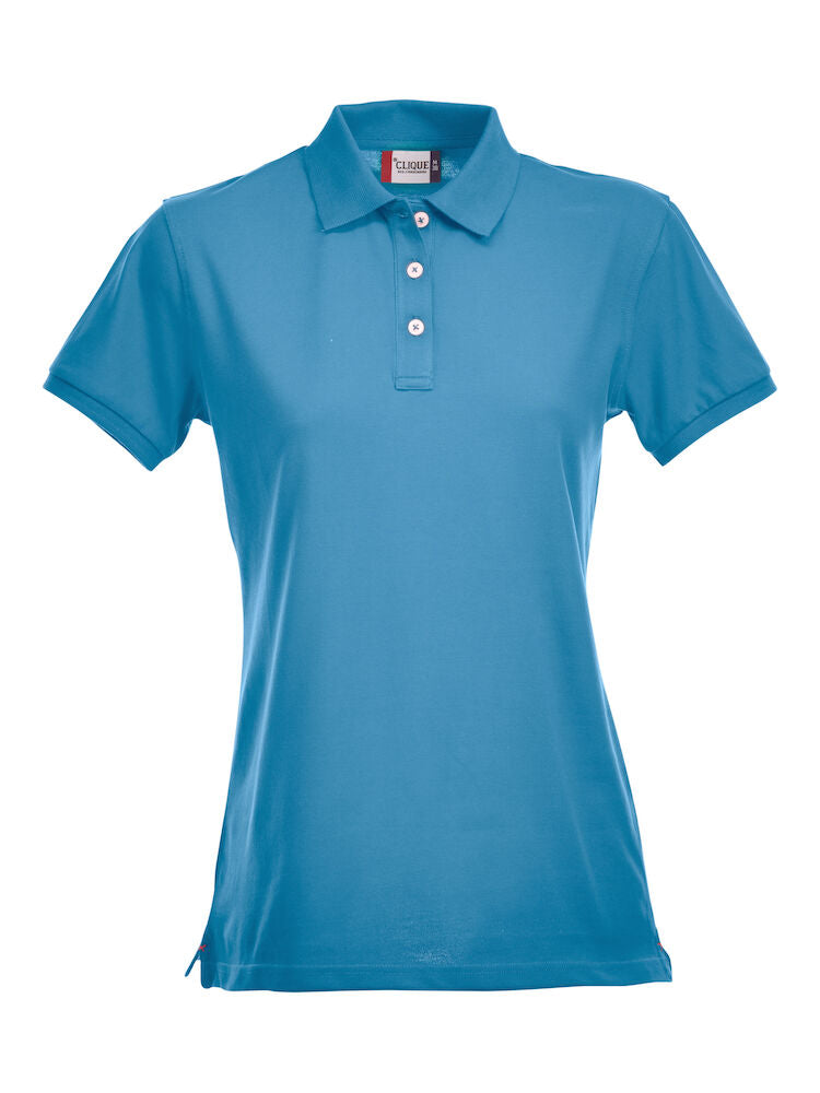 Stretch Premium Polo Ladies Turquoise S