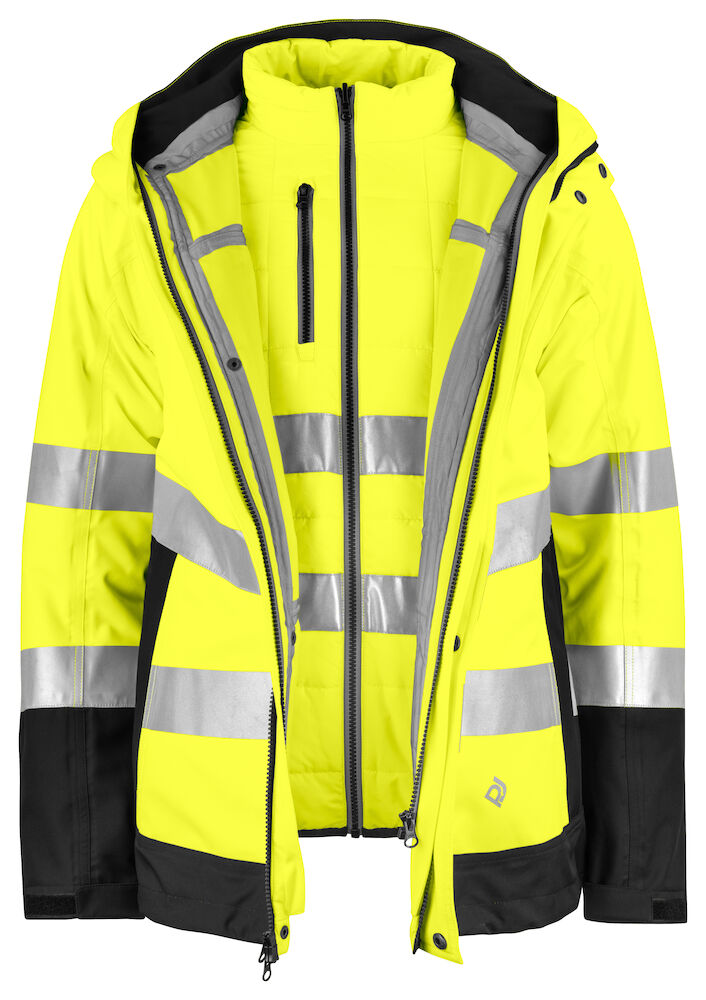 6445 Jacket 3-in-1 Hi Viz Yellow XS