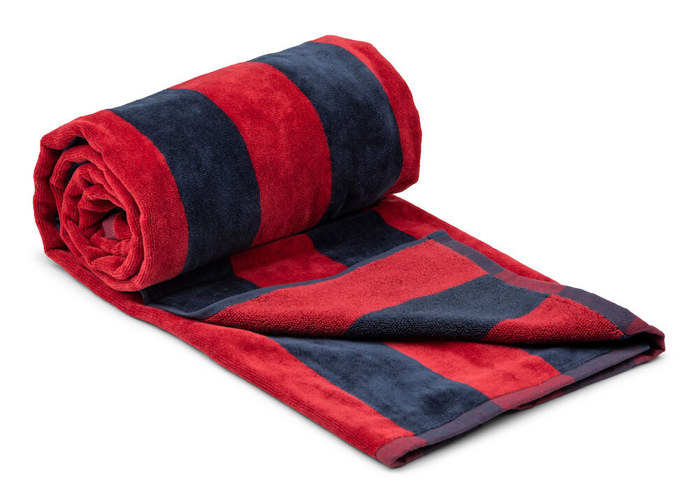 LNV Beach Towel Cabana Navy/Red One size