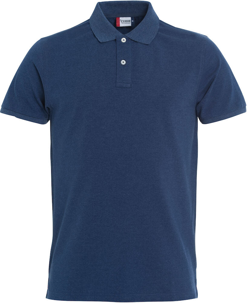 Stretch Premium Polo Blue Melange XS