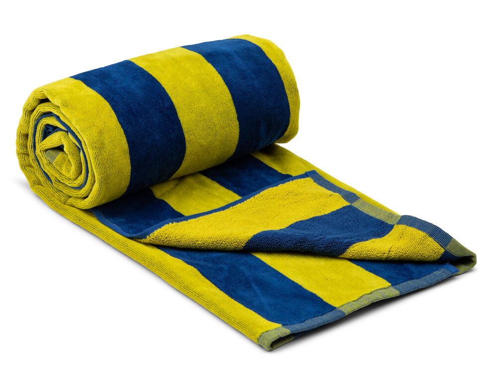 LNV Beach Towel Cabana Blue/Yellow One size