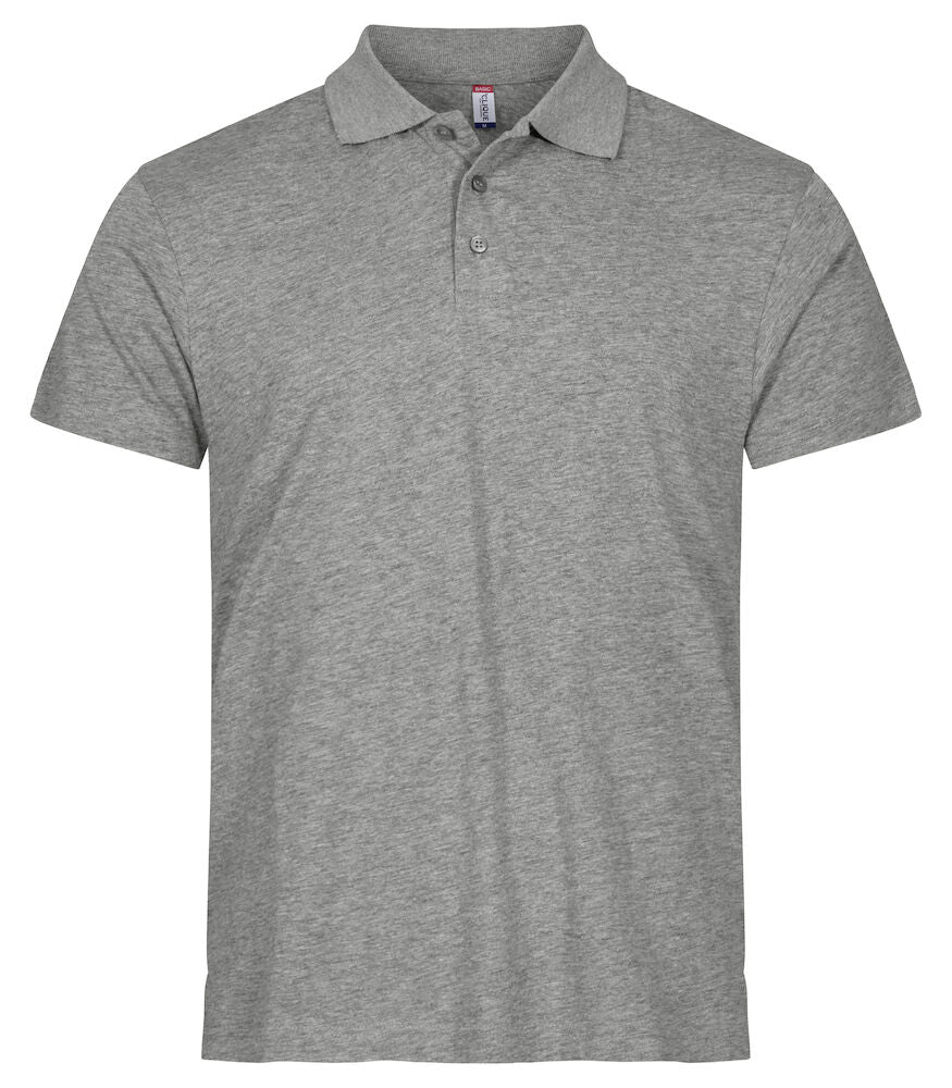 Single Jersey Polo Grey Melange XS