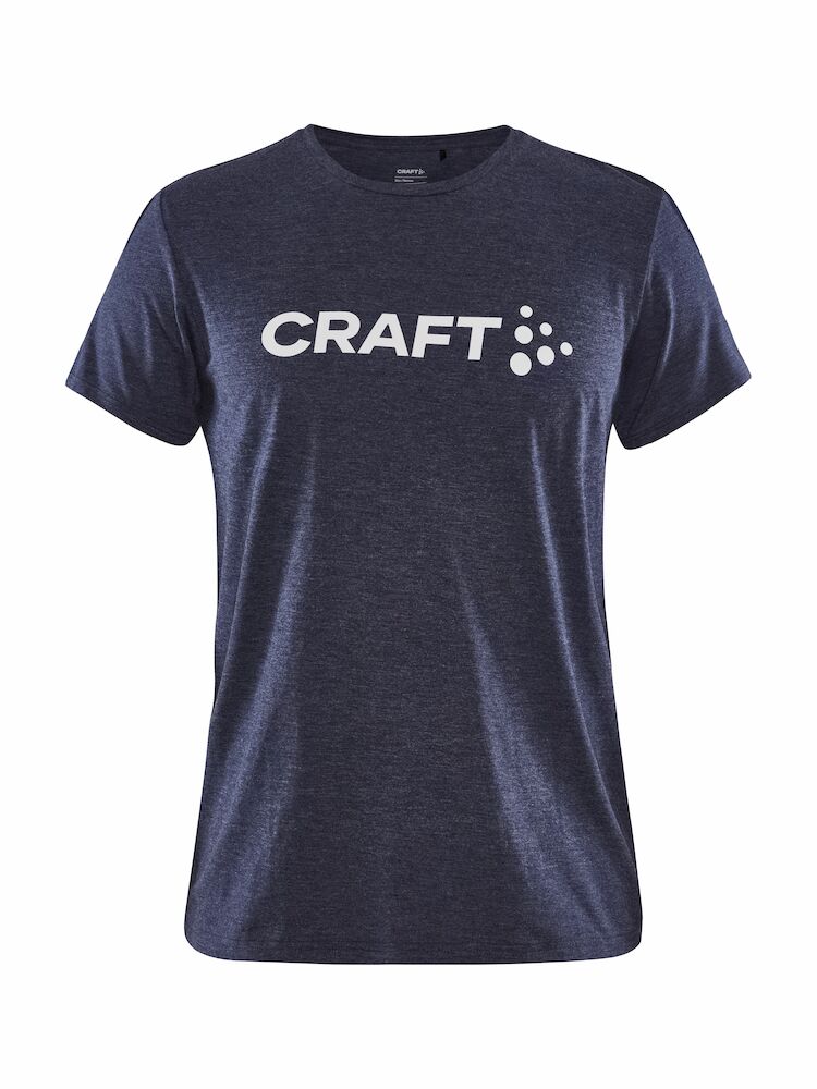 Community Logo SS Tee W Navy Melange XS
