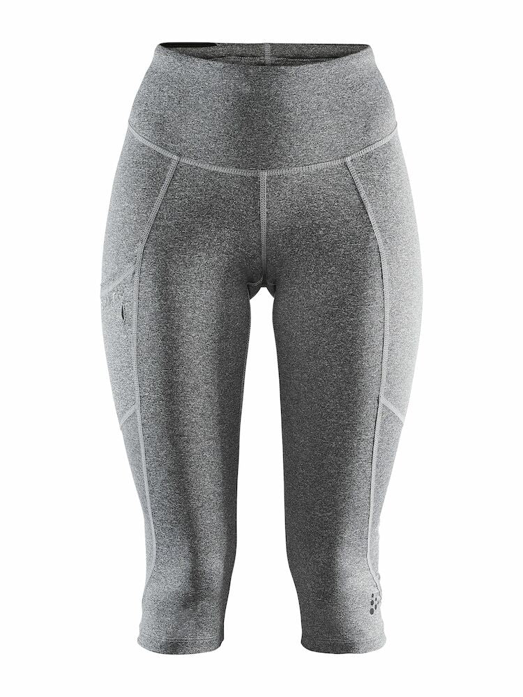 Adv Essence Capri Tights W Dk Grey Melange XS