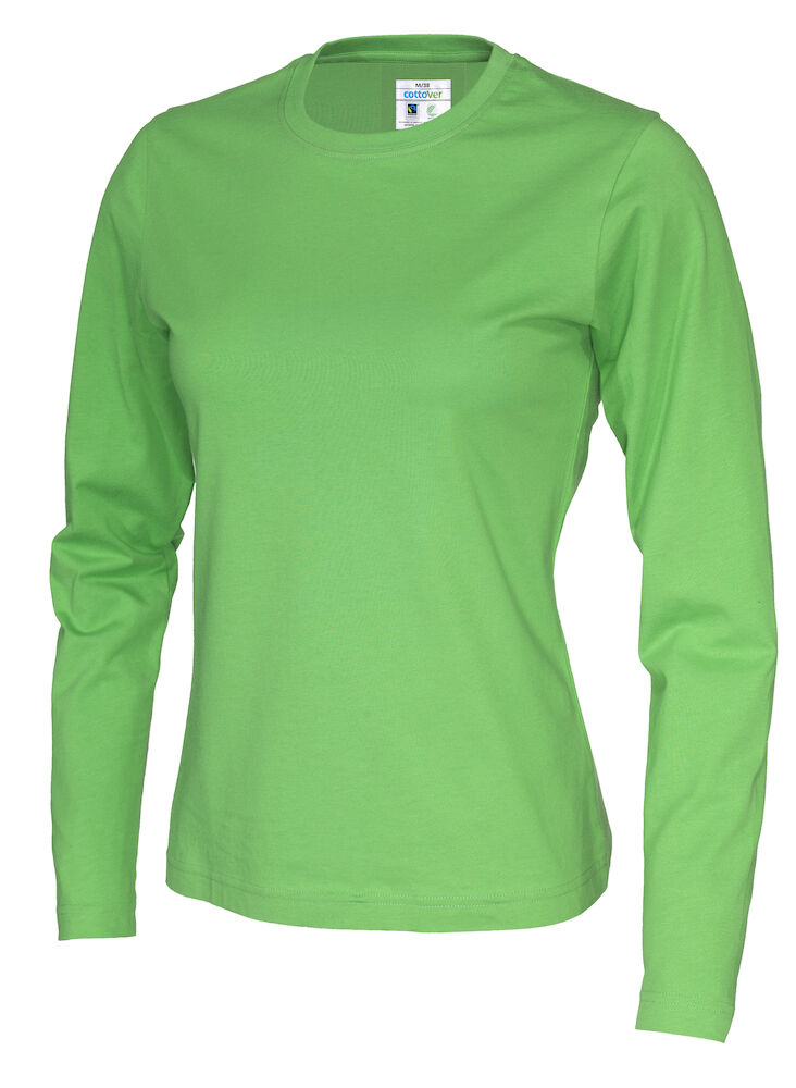 T-Shirt LS Lady (GOTS) Green XS