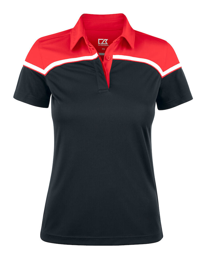 Seabeck Polo Ladies Black w/Red yoke XS