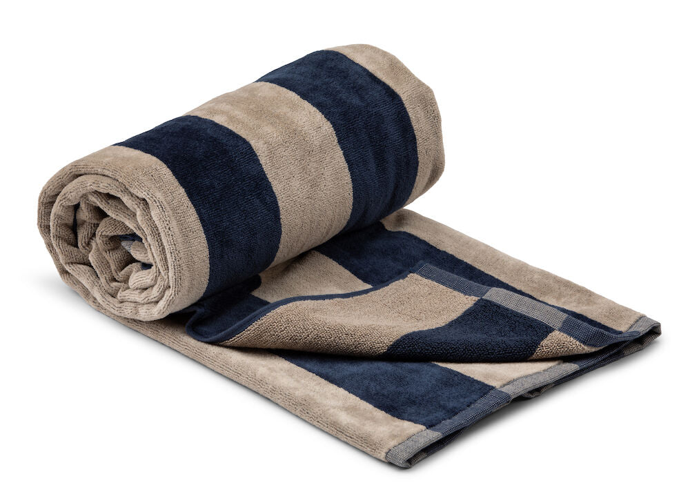 LNV Beach Towel Cabana Navy/Sand One size