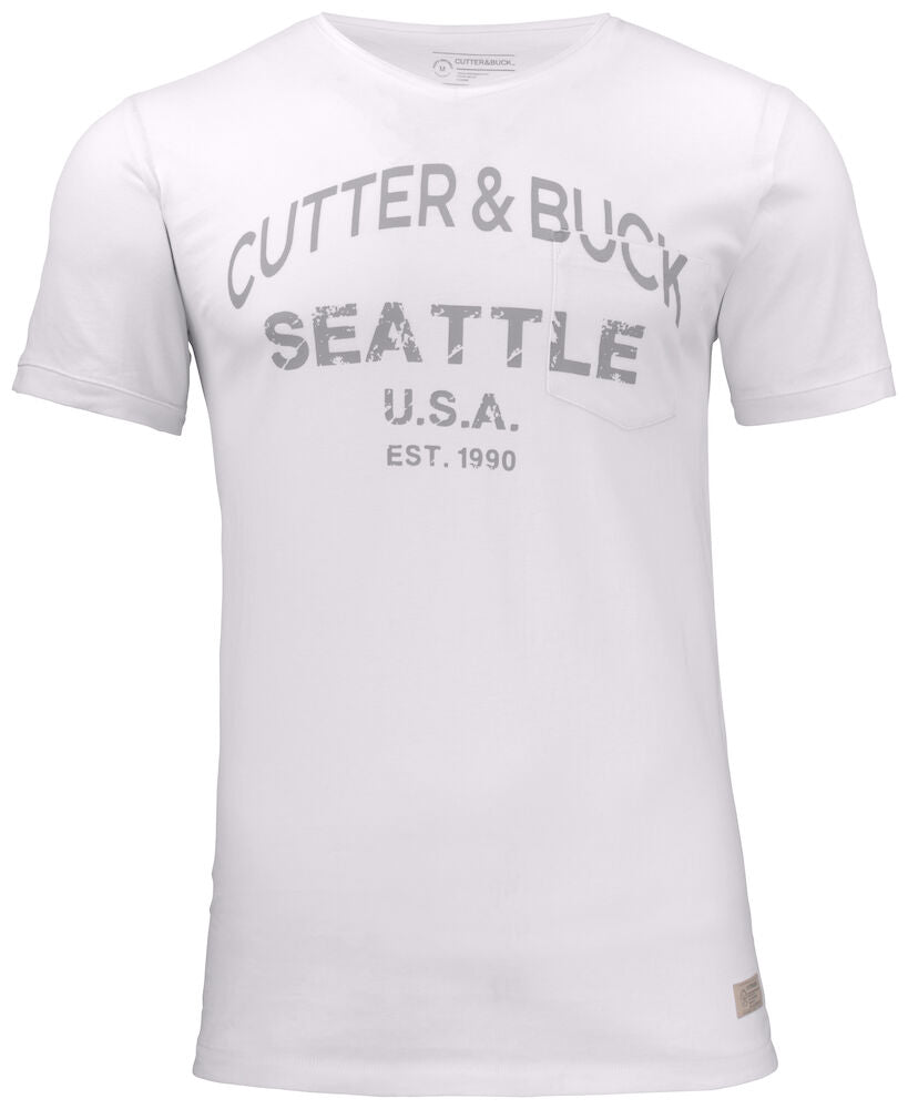 Pacific City Tee Men White with G S